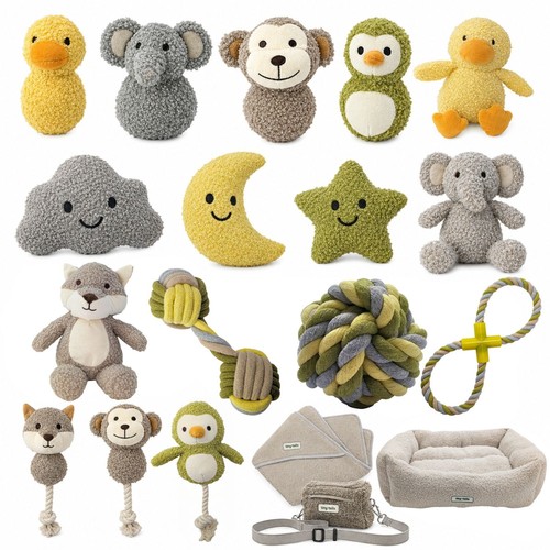 Hugglepets tiny tails dog toy - tiny,