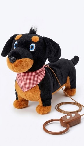 Animated walking dachshund dog - animated,