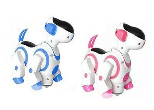 Robot dog walking nodding - robot, kids