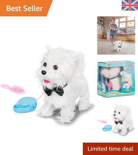 Interactive walking westie dog - interactive,