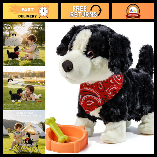 Interactive plush dog - interactive, toy